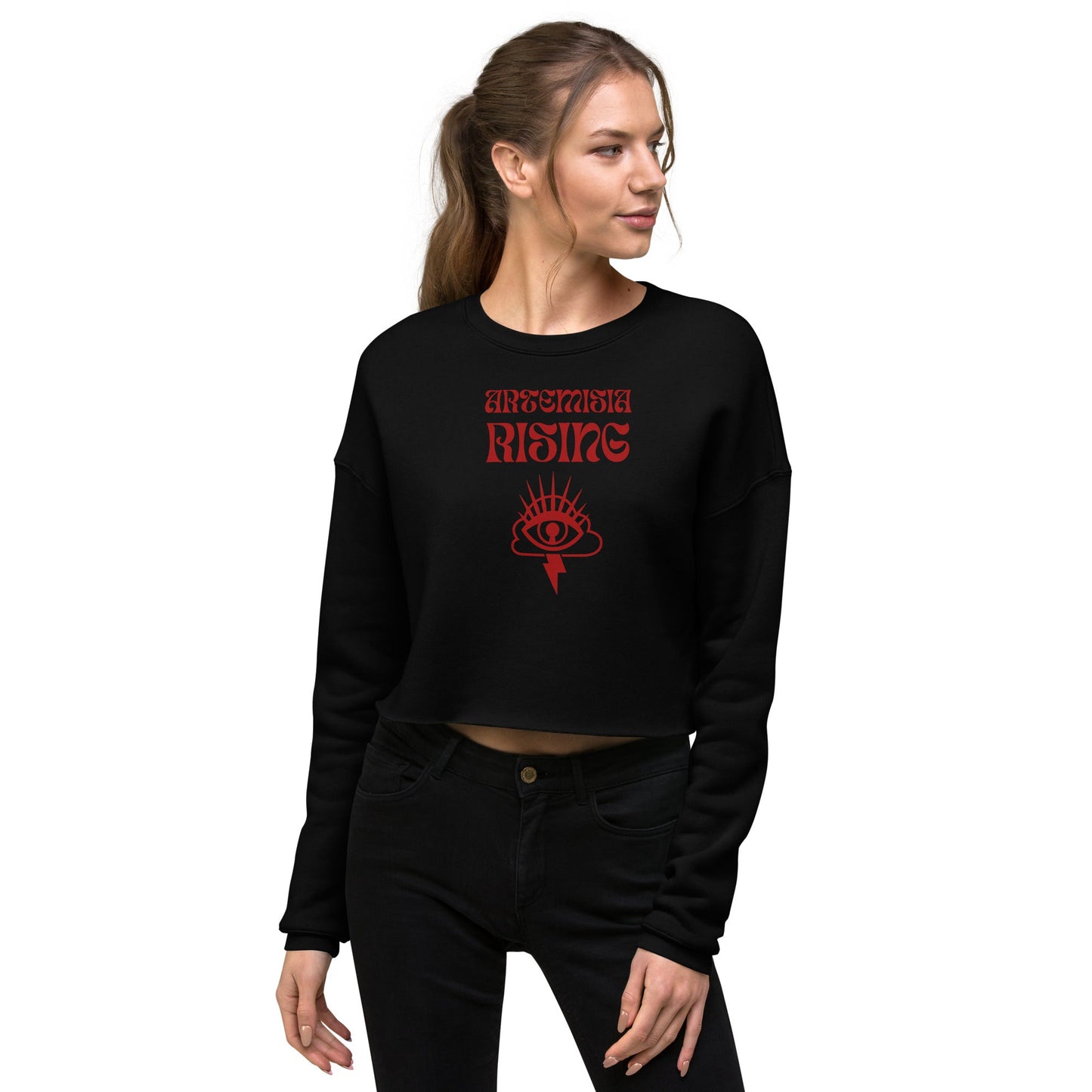 Artemisia Rising - Crop Sweatshirt - Crimson Bright Apothecary