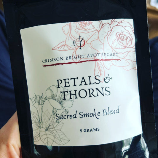 Petals & Thorns - Sacred Smoke Blend - Crimson Bright Apothecary